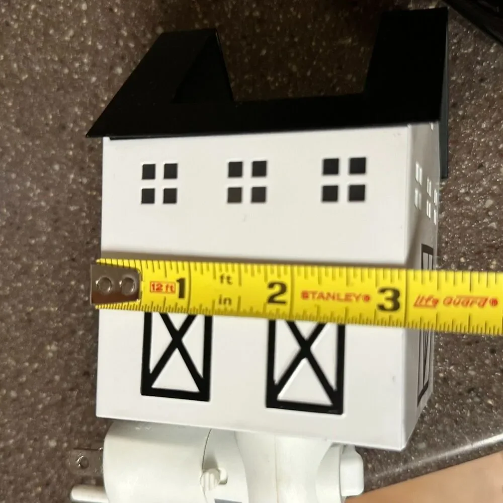Farmhouse House Wax Warmer Plug In White Black Night Light Scent Warmer